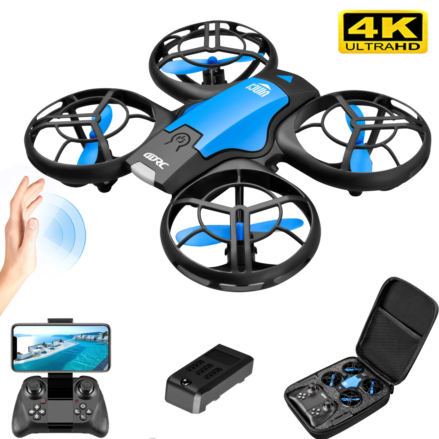 V8 New Mini Drone 4K Professio - Rc Helicopter Case 评论和价格