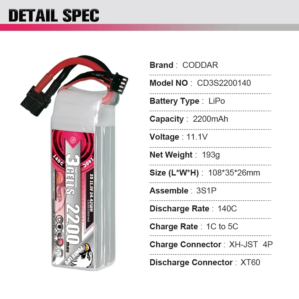 2200mAh 3S 11.1V Li-po Ba-tter - Rc Helicopter Case 评论和价格