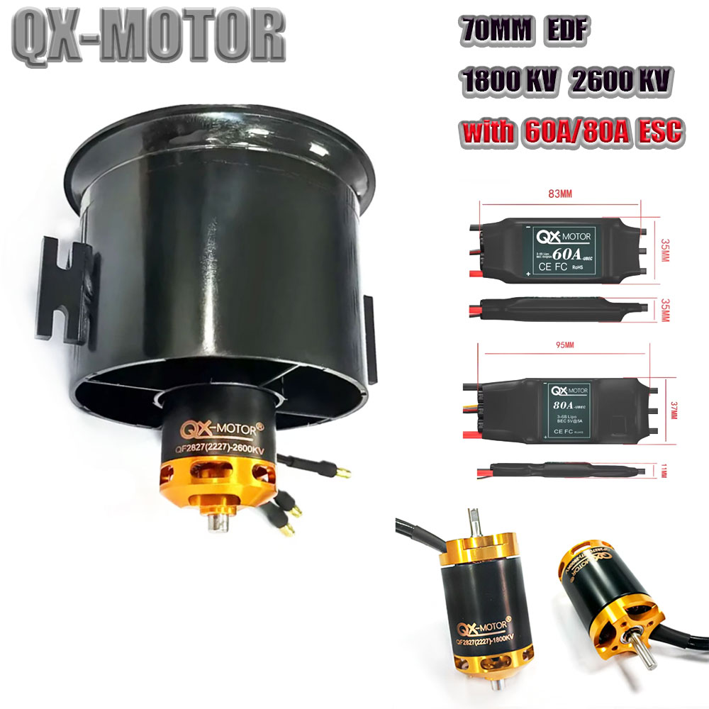 QX-MOTOR 70mm EDF Ducted Fan 1 - Rc Helicopter Blade 评论和价格