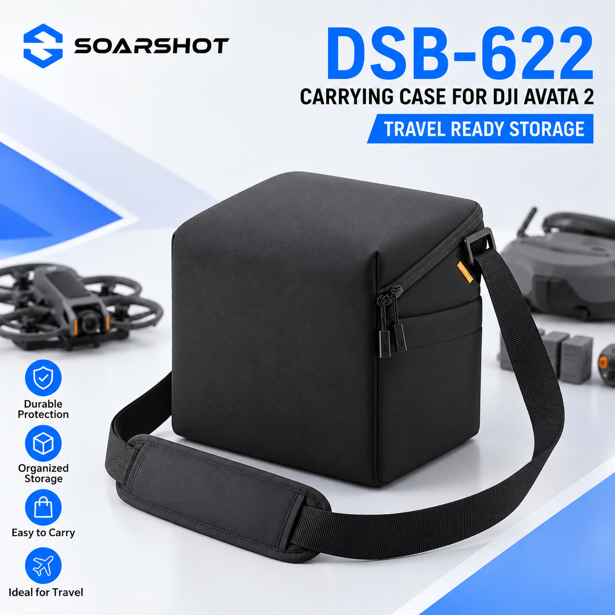 SOARSHOT Carrying Case for DJI - Rc Helicopter Bag 评论和价格